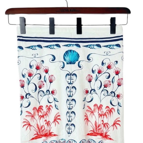 Farm Rio x Anthropologie Linen Blend Midi Skirt Large NWT - Picture 6 of 13